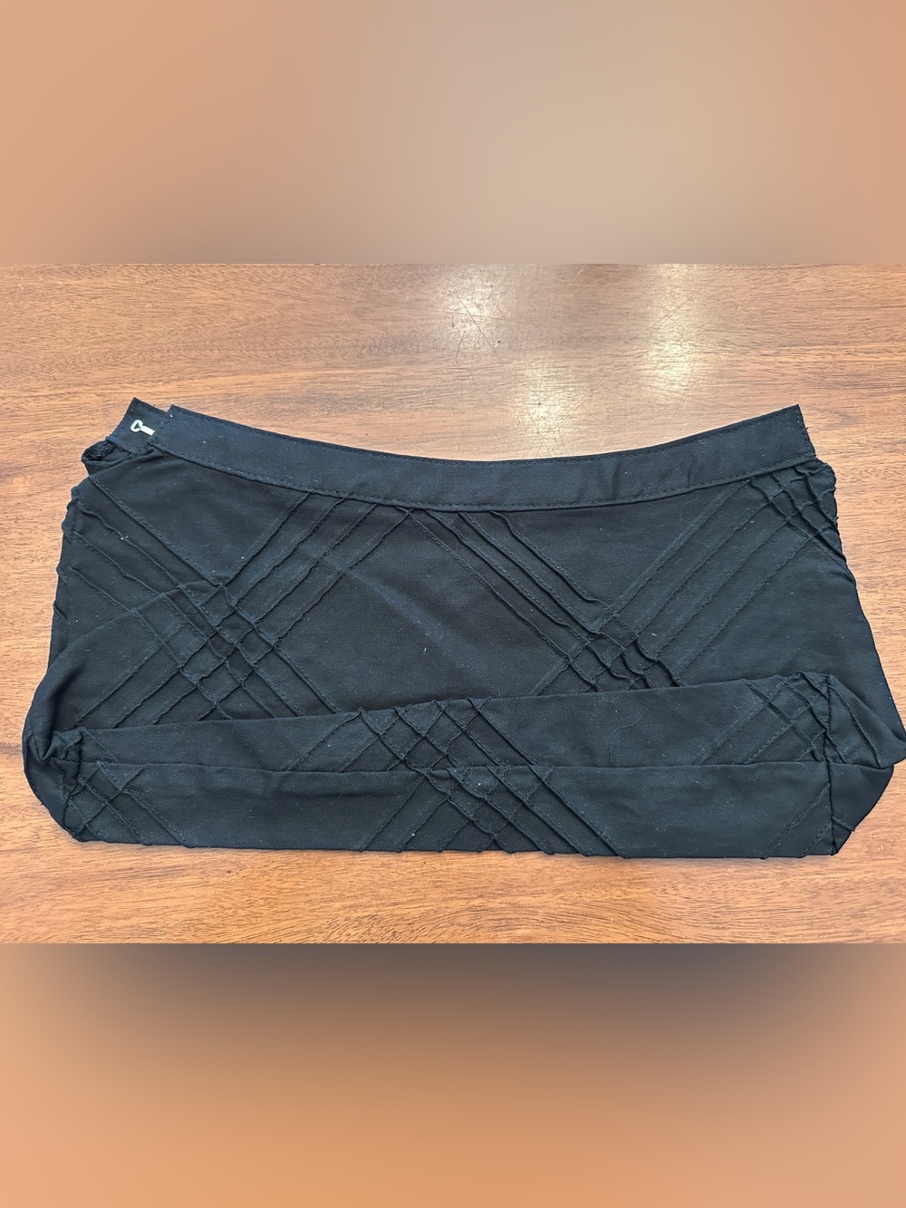 thirty-one Black Purse Skirt with Stitched Pleat Detail